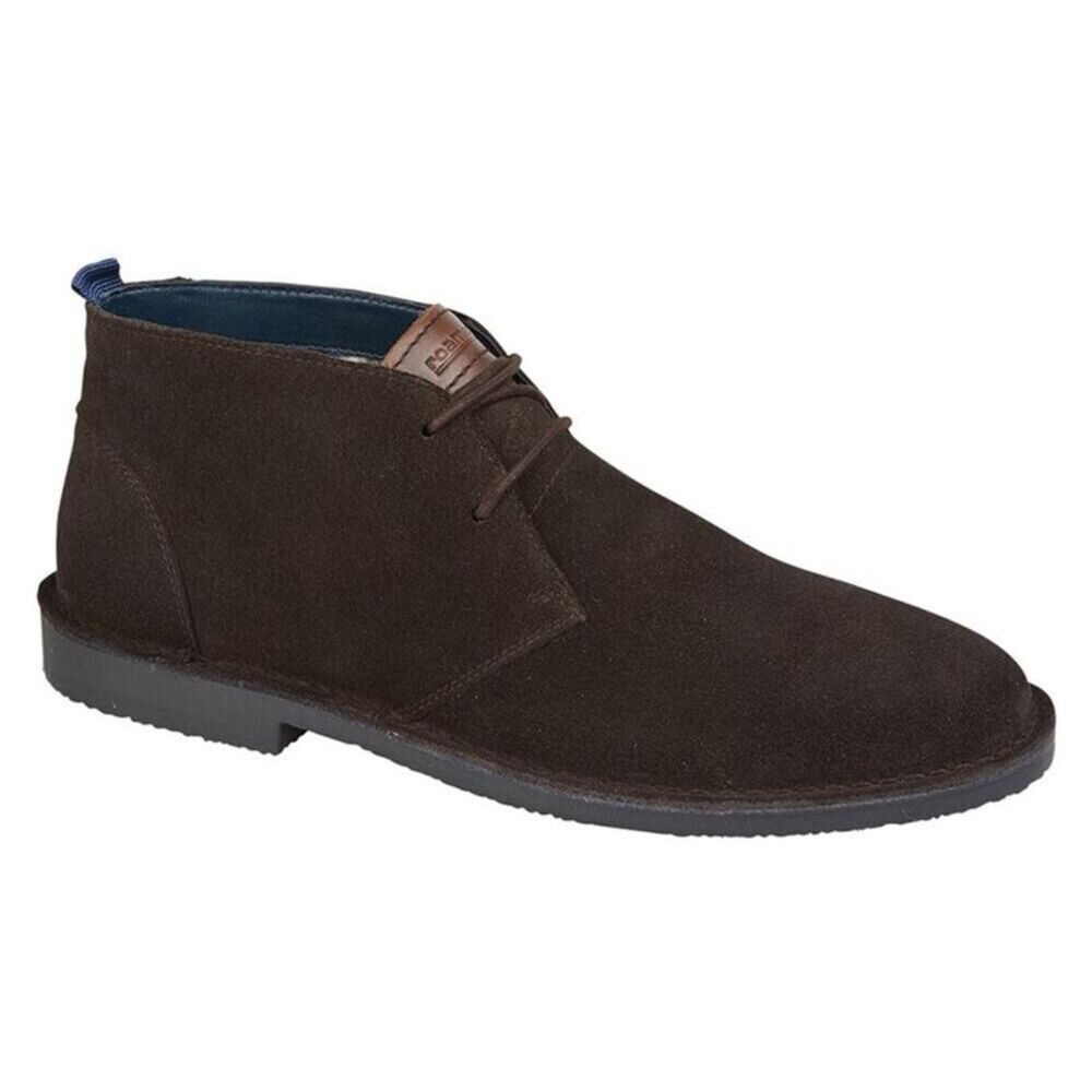 Roamers Mens Suede Desert Boots / Dark Brown